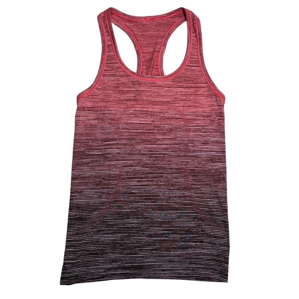 Lululemon Swiftly Tech 2.0 Racerback Tank Top Women's Ombre Red Black Activewear - Picture 5 of 11